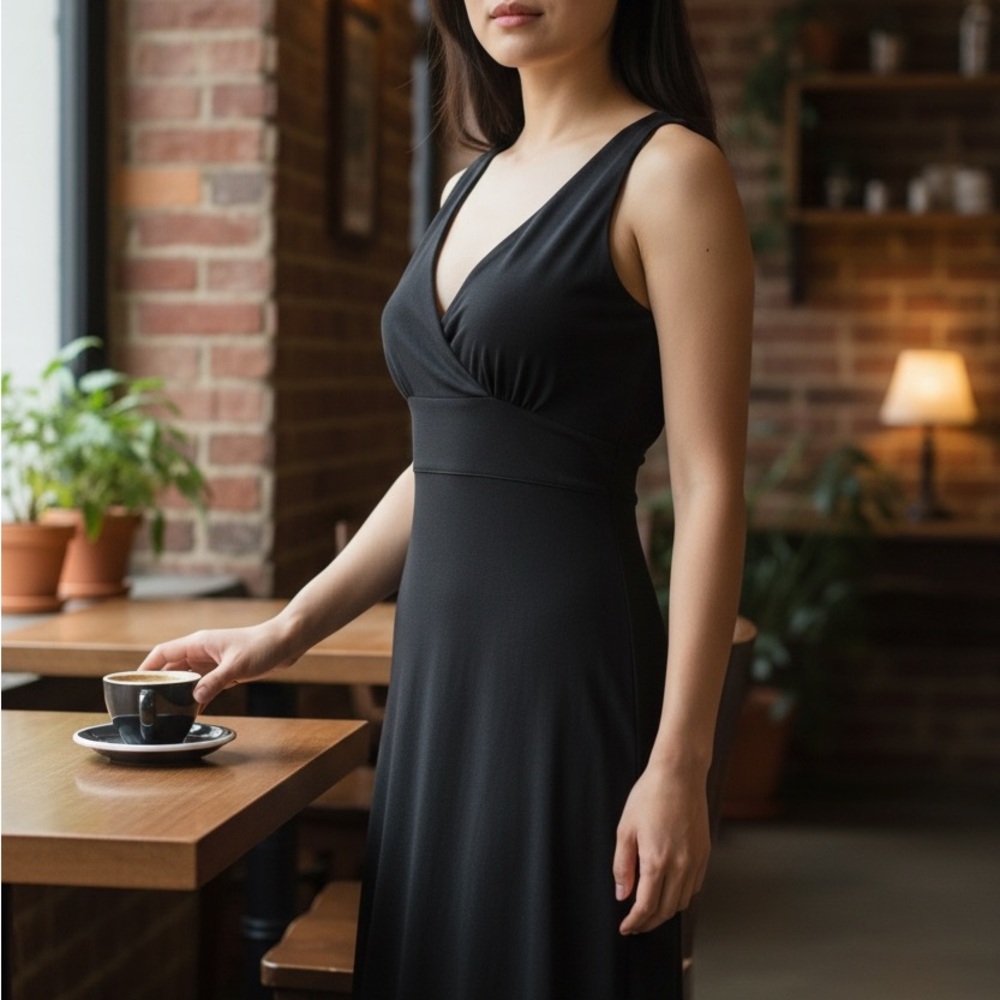 B Smart Elegant Black Sleeveless Dress